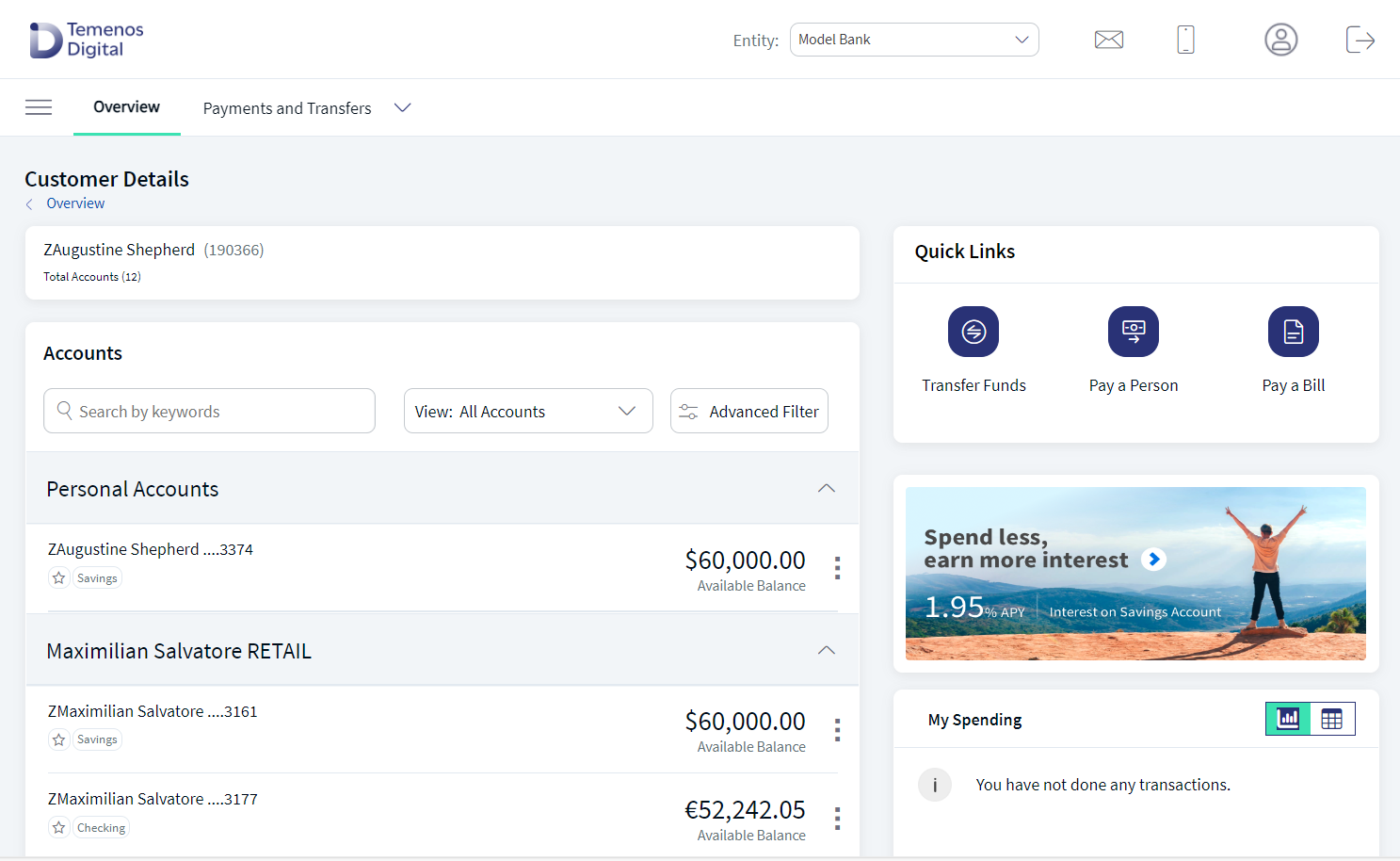 Accounts overview